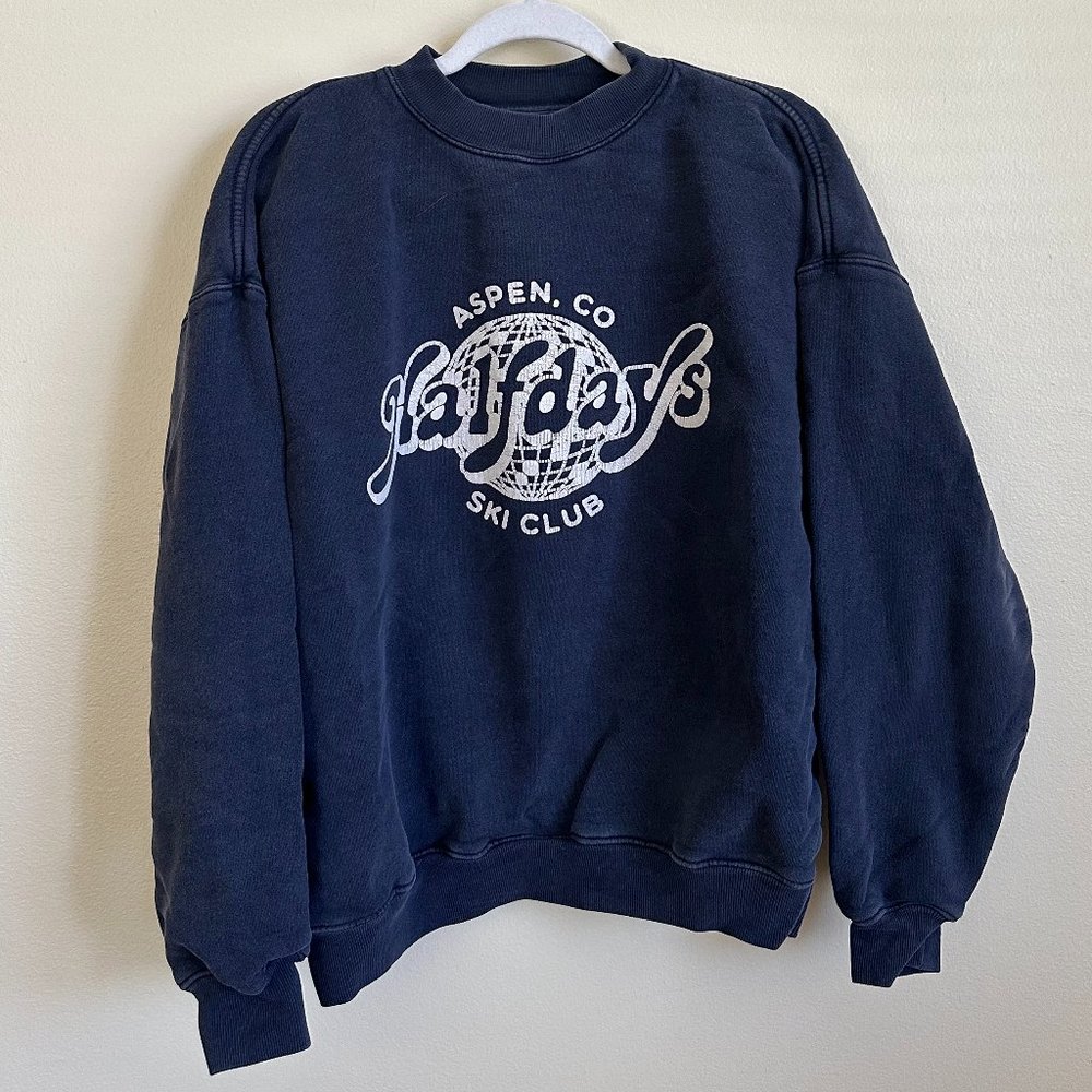 Halfdays Navy Aspen Crew Neck | Size 2